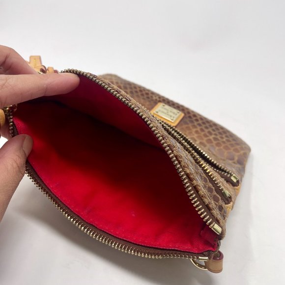 Dooney & Bourke Snake-Print Northstyle Triple Zip Crossbody Letter Carrier Purse - Picture 8 of 11